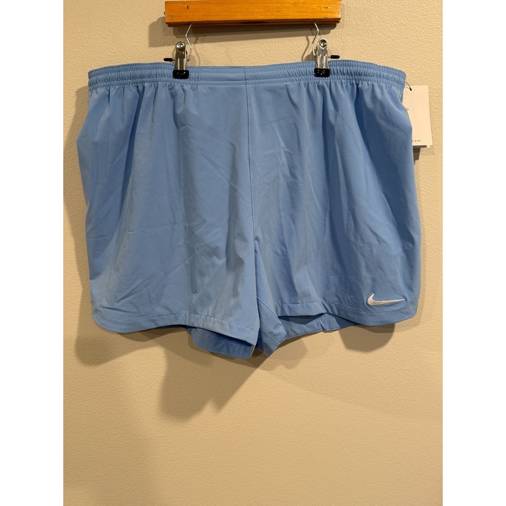 Nike Venom 3.0 Soccer Shorts Women XL Blue Swoosh Logo Drawstring Waist Football